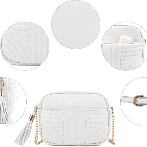 Quilted Crossbody Bags for Women - Stylish Camera Bag with Tassel - Lightweight - Picture 6 of 7